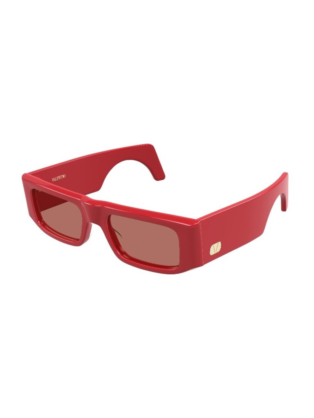 New Valentino Women's Sunglasses Red Brown Lens Acetate Frame VG0005S 003 52